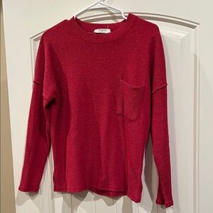 Zenana Outfitters Vibrant Red Crew Neck Sweater
